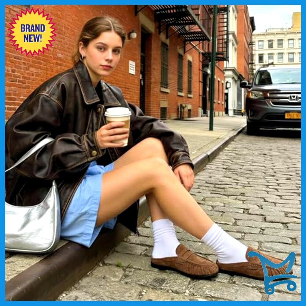 Comfortable Penny Loafers Mules Slip-On Backless Flats Office Casual Shoes - Picture 3 of 7